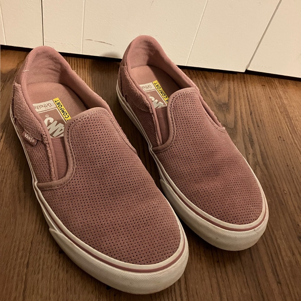 Vans Slip-On Sneakers Pink Suede Perforated